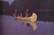 Frederic Remington Evening on a Canadian Lake (mk43) oil painting
